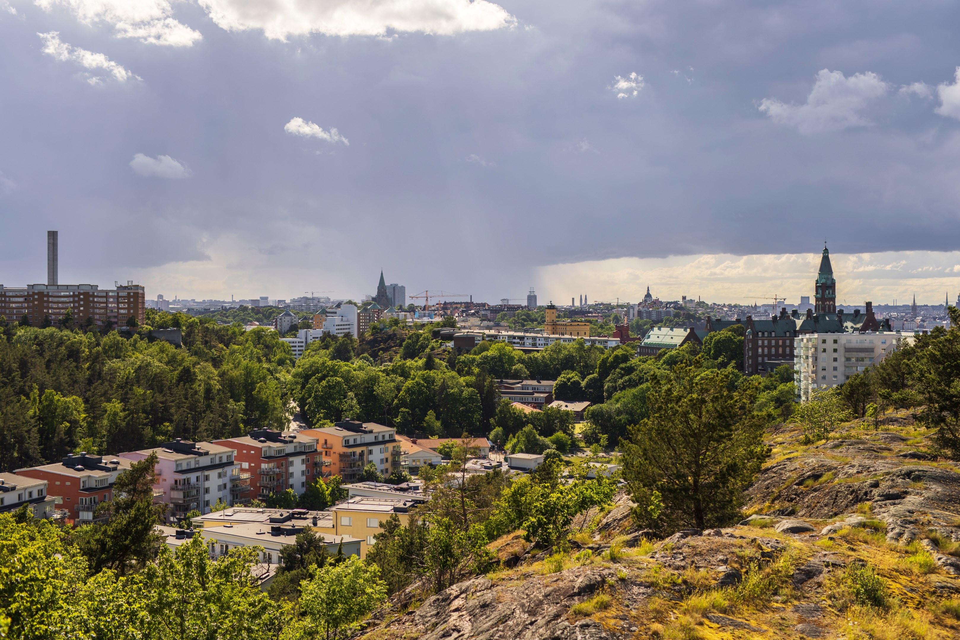 Bostadsbild från Finnbergsvägen 3, Kommande i Finnberget, Nacka