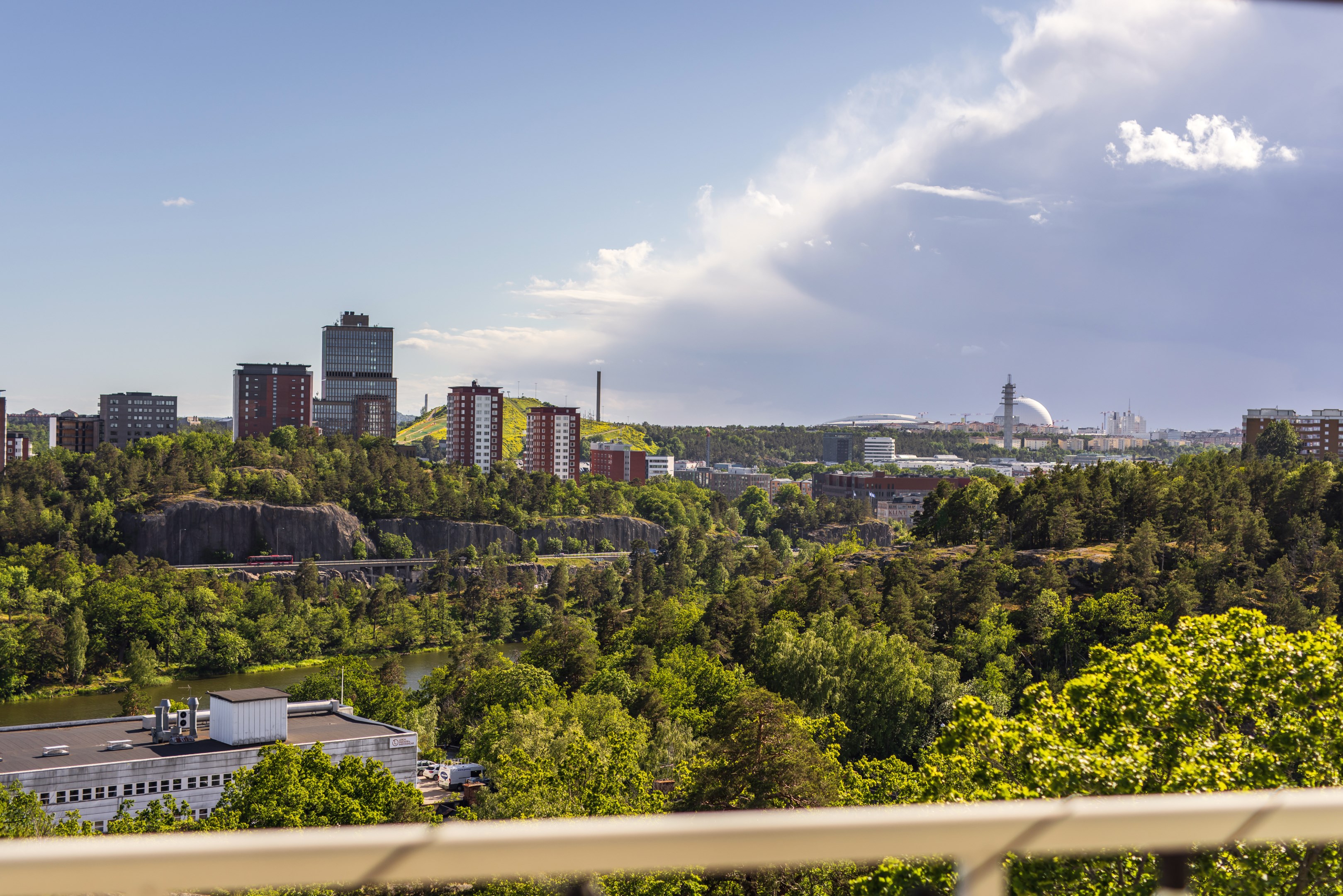 Bostadsbild från Finnbergsvägen 3, Kommande i Finnberget, Nacka