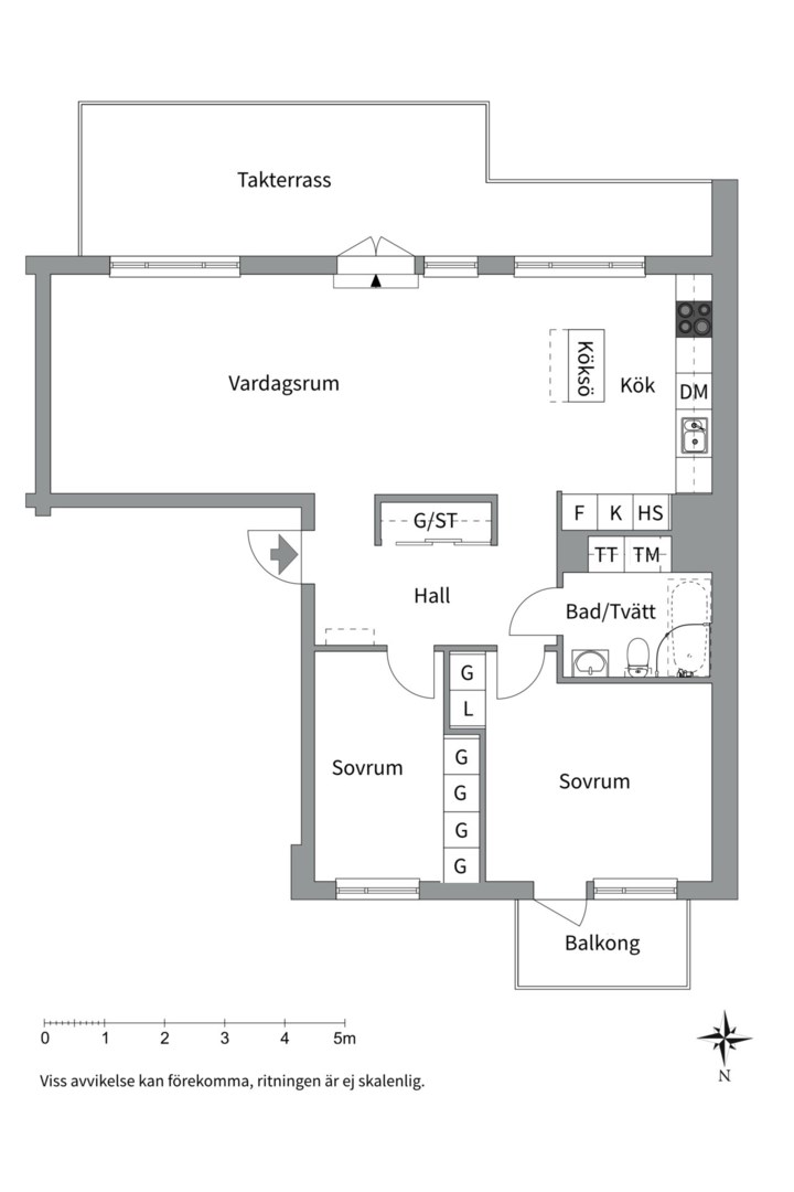Planlösning från Portalgatan 37, Kommande i Kapellgärdet, Uppsala