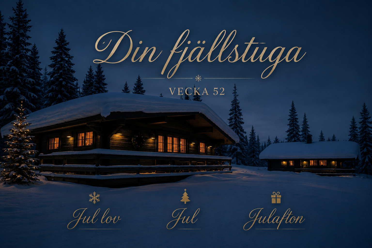 Din fjällstuga 1A firar jul vecka 52