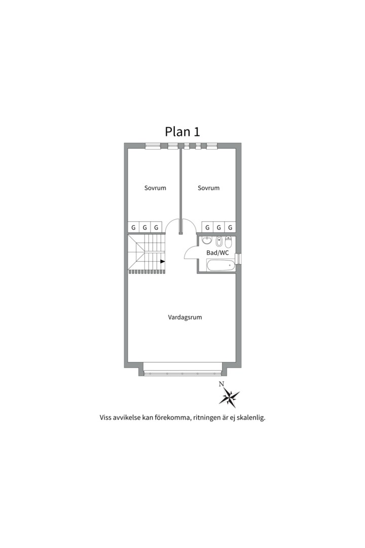 Planlösning från Börjegatan 45 A, Kommande i Luthagen, Uppsala