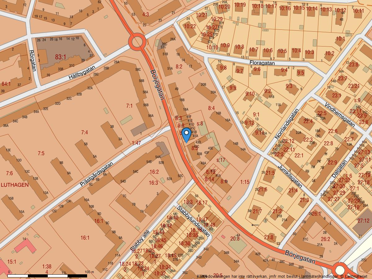 Bostadsbild från Börjegatan 45 A, Kommande i Luthagen, Uppsala