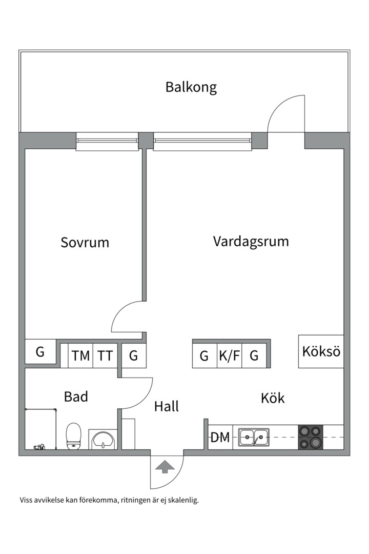 Planlösning från Liljeholmsgränd 4, 5tr, Såld i Liljeholmen - Liljeholmskajen, Stockholm