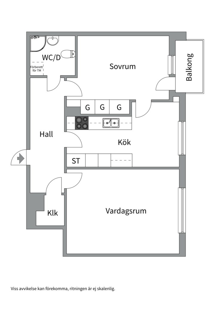 Planlösning från Ekuddsvägen 25, 9tr, Såld i Ekudden, Nacka