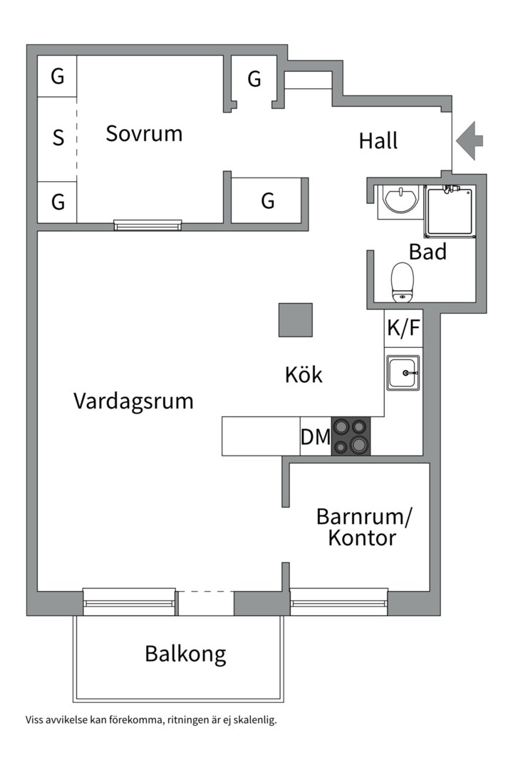 Planlösning från Sysslomansgatan 26, 7tr, Till salu i Kungsholmen - Nedre Kungsholmen, Stockholm