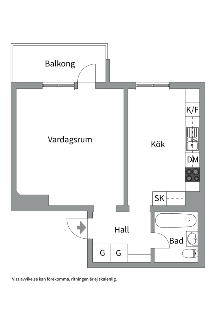 Planlösning från Tegnérgatan 15A, Snart till salu i Luthagen, Uppsala