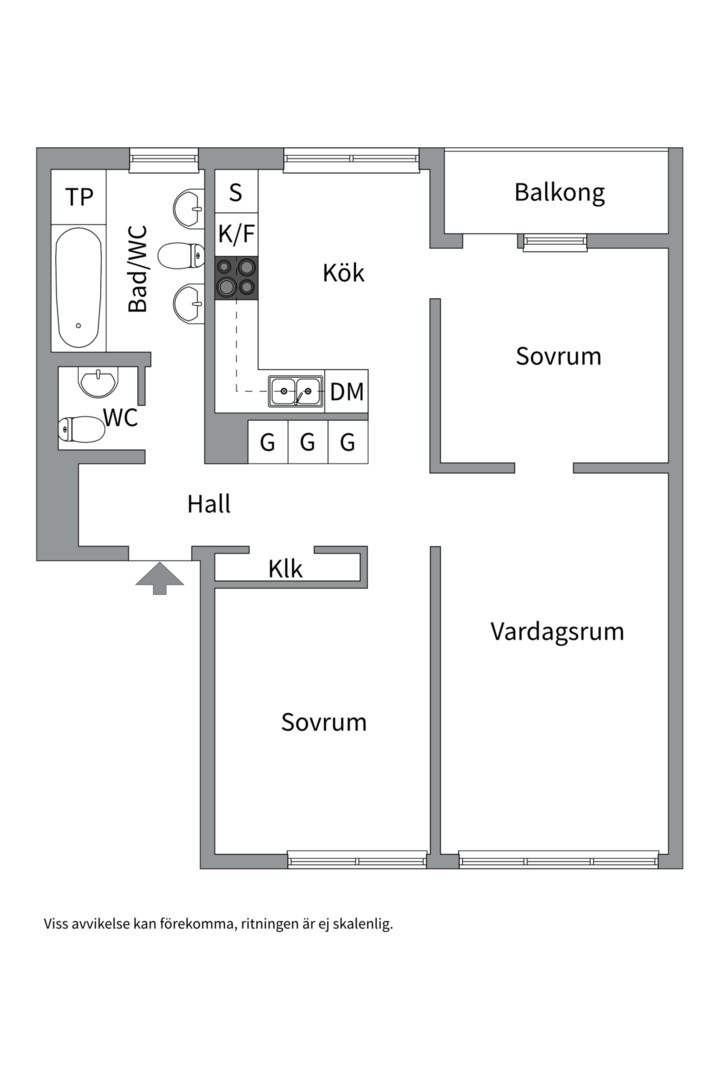 Planlösning från Henriksdalsringen 123 7/7 tr, Kommande i Henriksdalsberget, Nacka
