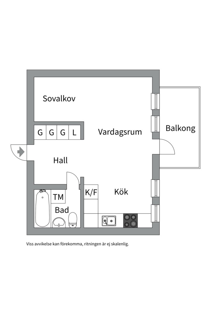 Planlösning från Ornövägen 32, Kommande i Västra Orminge, Nacka