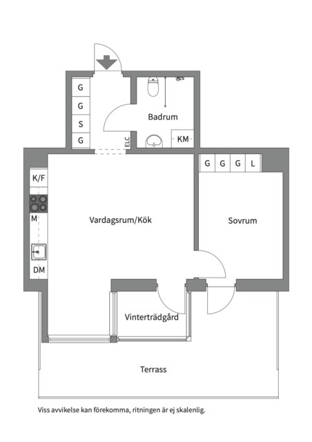 Planlösning från Tollarevägen 51, Till salu i Tollare, Nacka