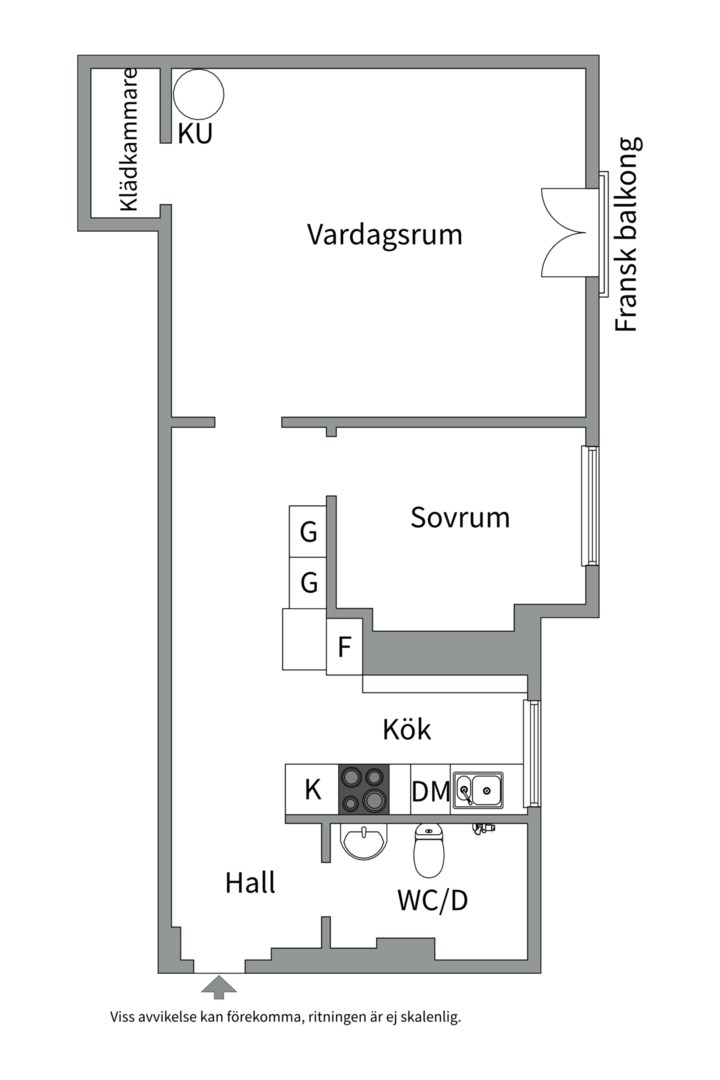 Planlösning från Karlsviksgatan 10, Till salu i Kungsholmen, Stockholm