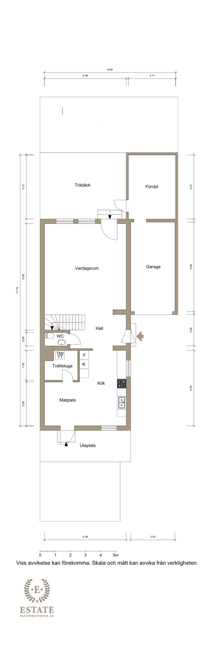 2S-planritning Övreplan