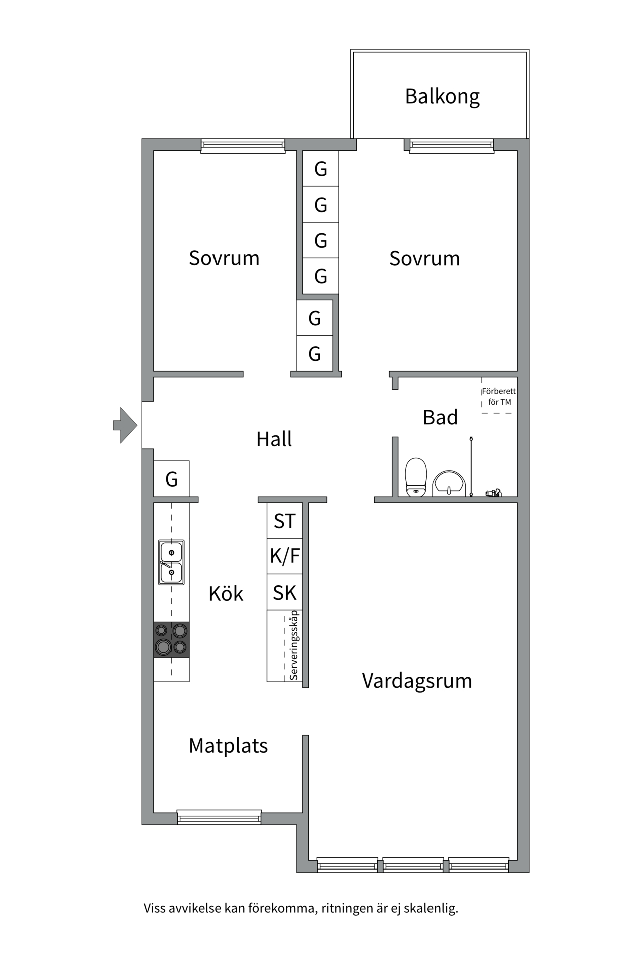 Bostadsbild från Murargatan 22 D, Såld i Salabacke, Uppsala
