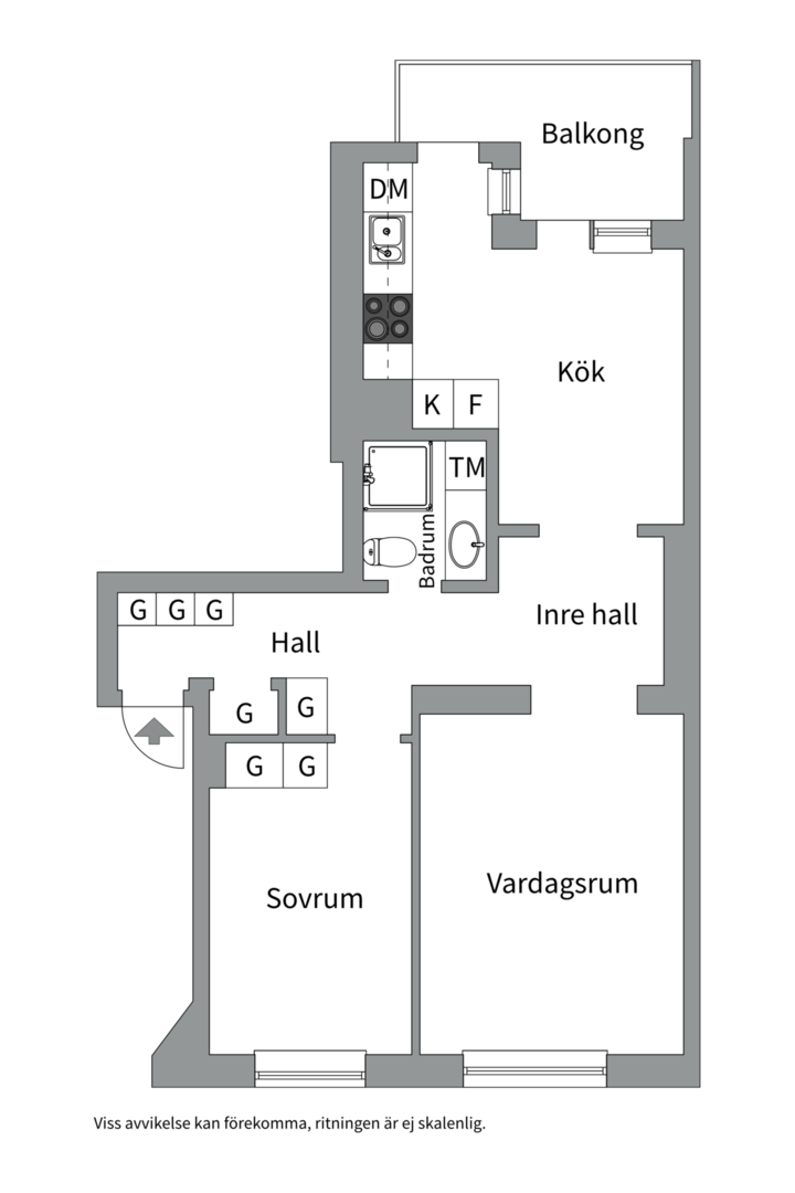 Planlösning från Domkyrkoesplanaden 7B, Till salu i Centrum, Västerås