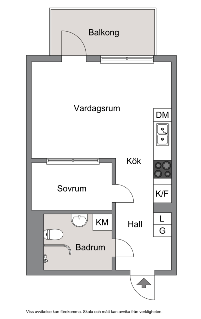 Planlösning från Sjöviksvägen 114, Såld i Liljeholmen - Liljeholmskajen, Stockholm