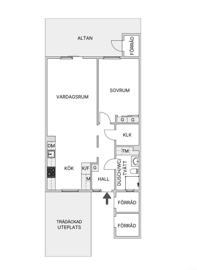 Bostadsbild från Storholmsvägen 80, Kommande i Östra Orminge, Nacka