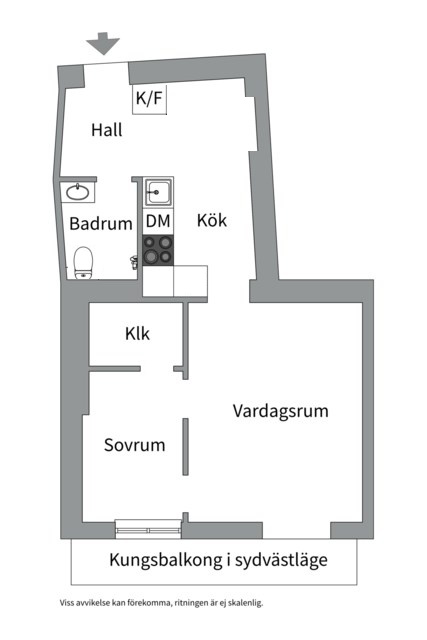 Planlösning från Fridhemsgatan 14A, Till salu i Kungsholmen, Stockholm