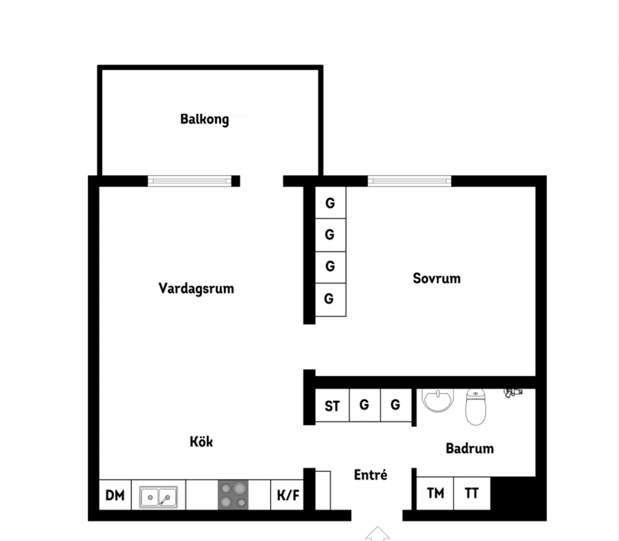 Planlösning från Stallgatan 30, Kommande i , Sundbyberg