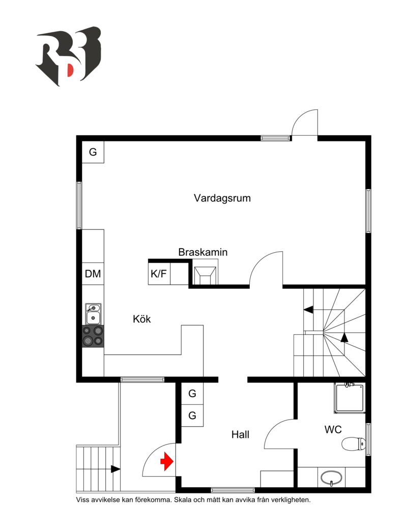 Planlösning Bottenplan - stämmer ej helt