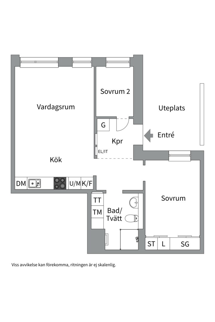 Planlösning från Magasinsgången 24, Såld i Kvarnholmen, Nacka