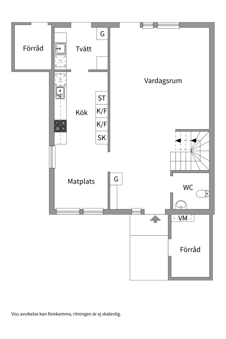 Planlösning från Månskensvägen 32, Till salu i Storvreta, Uppsala