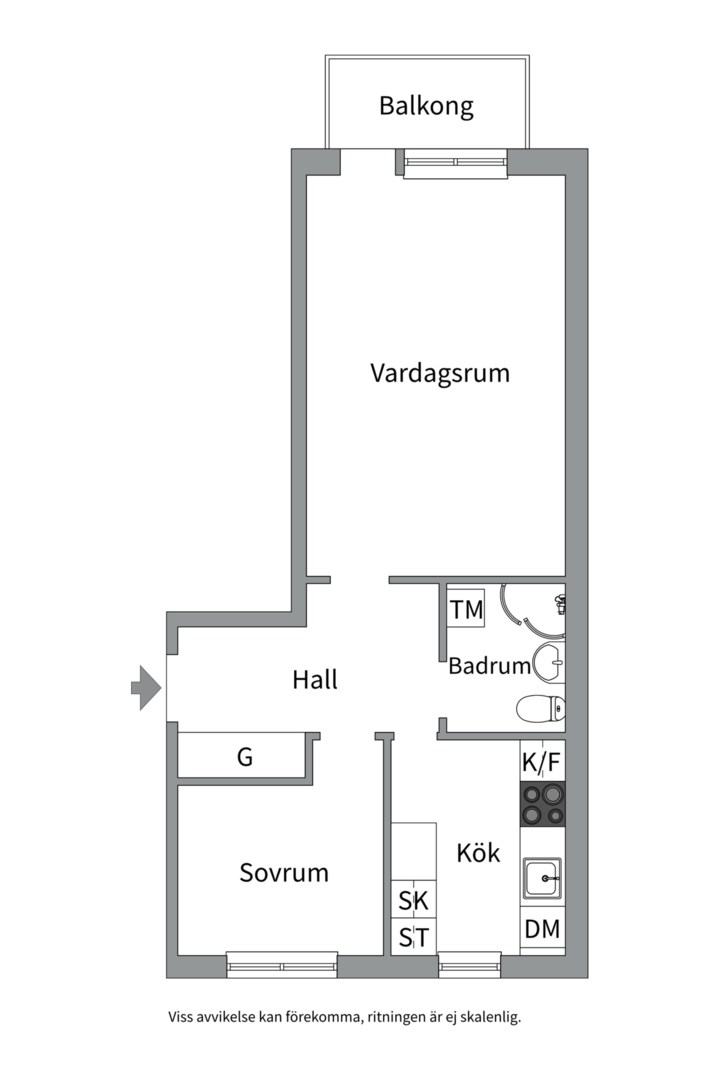 Planlösning från Manhemsgatan 7, Kommande i Aspudden, Stockholm
