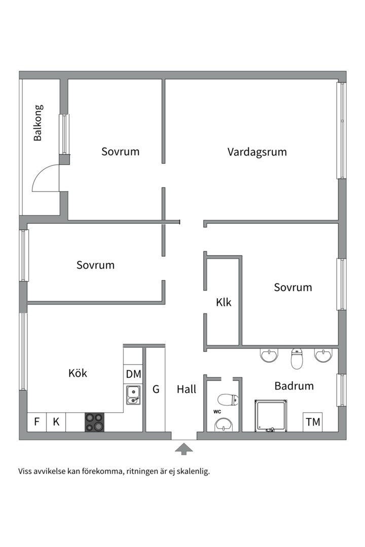 Planlösning från Henriksdalsringen 31, Såld i Henriksdalsberget, Nacka
