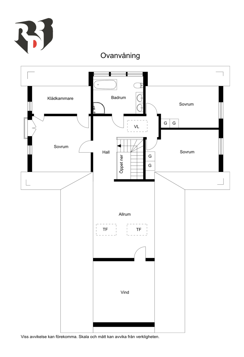 Planlösning - ovanvåning