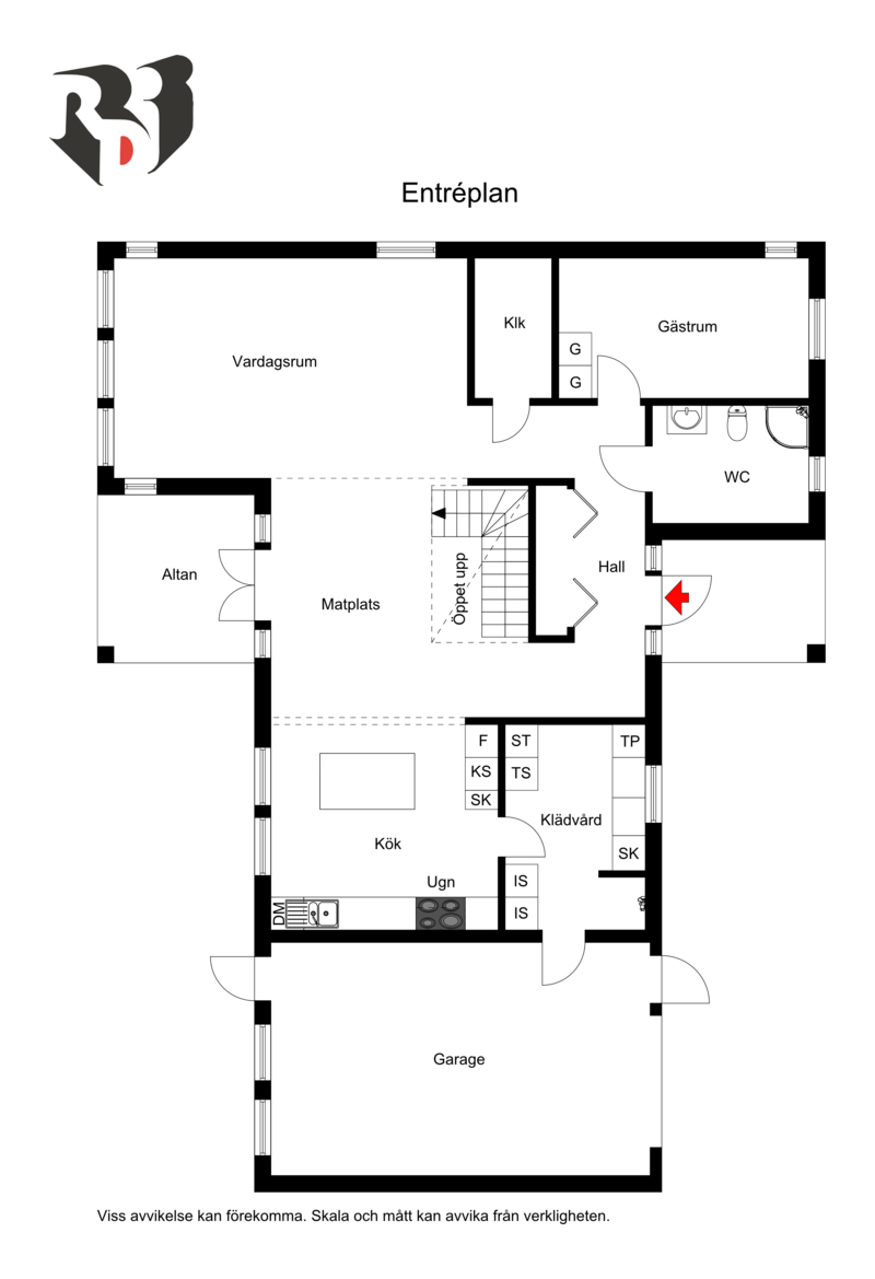 Planlösning bottenplan - små justeringar finns