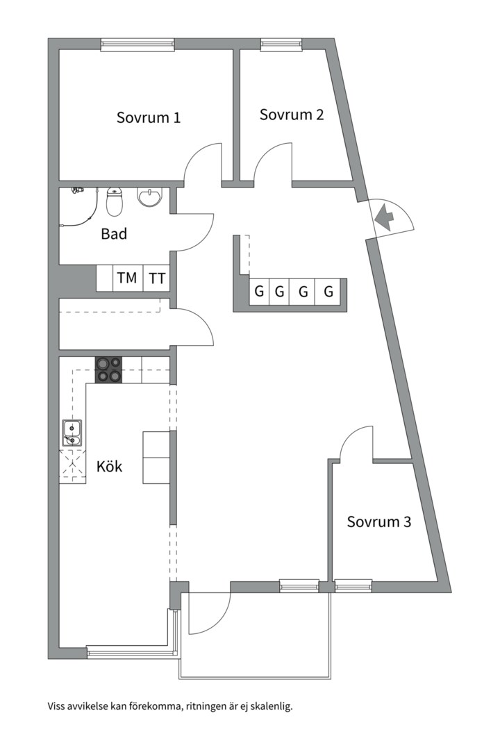 Planlösning från Vingårdsgatan 2, 2 tr, Kommande i Liljeholmen - Liljeholmskajen, Stockholm