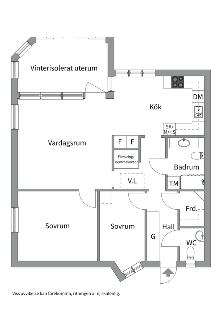 Planlösning från Stadsvallsvägen 6A, Kommande i Stadsvall, Värmdö