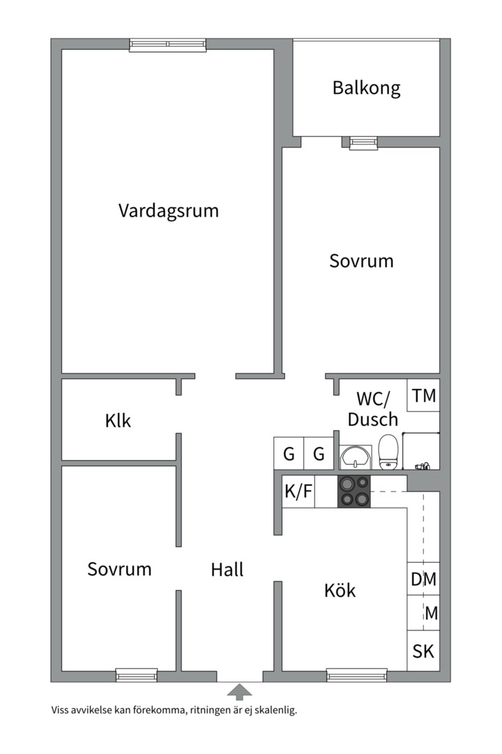 Planlösning från Knotavägen 26, Till salu i Bjurhovda, Västerås