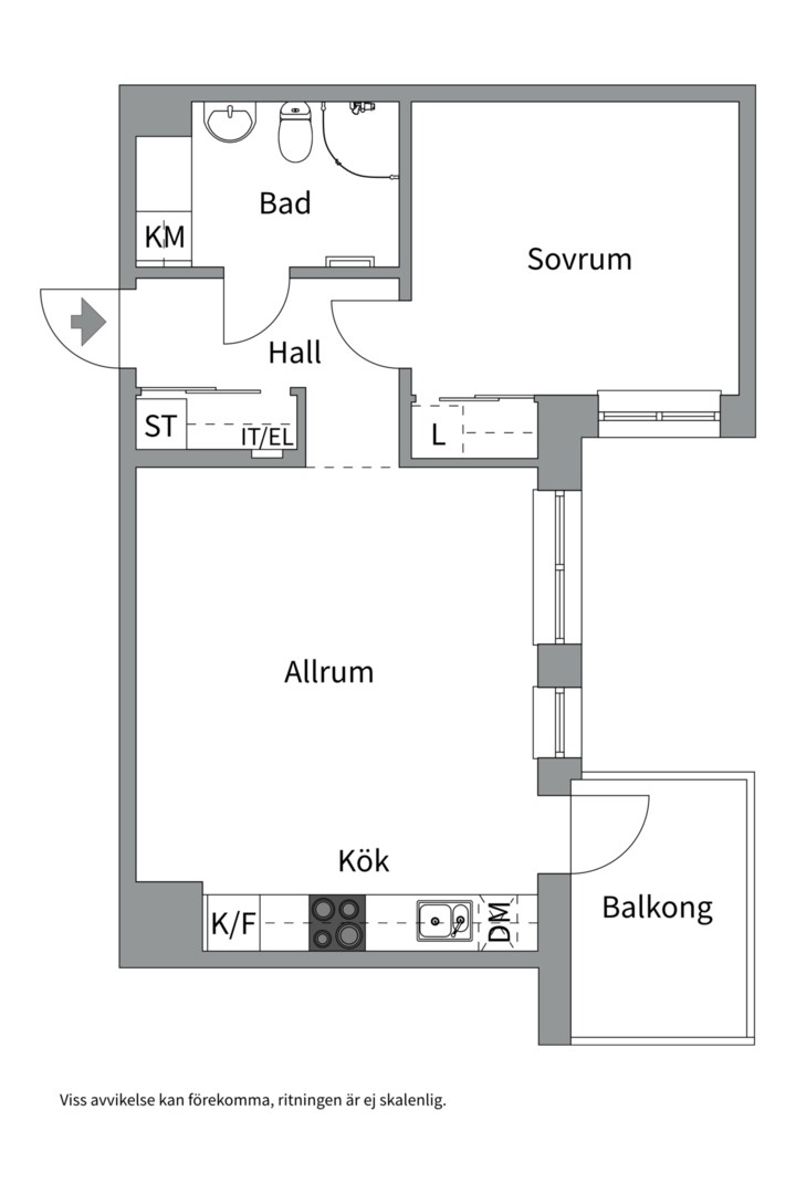 Planlösning från Skyttelgatan 14, Kommande i Kungsängen, Uppsala