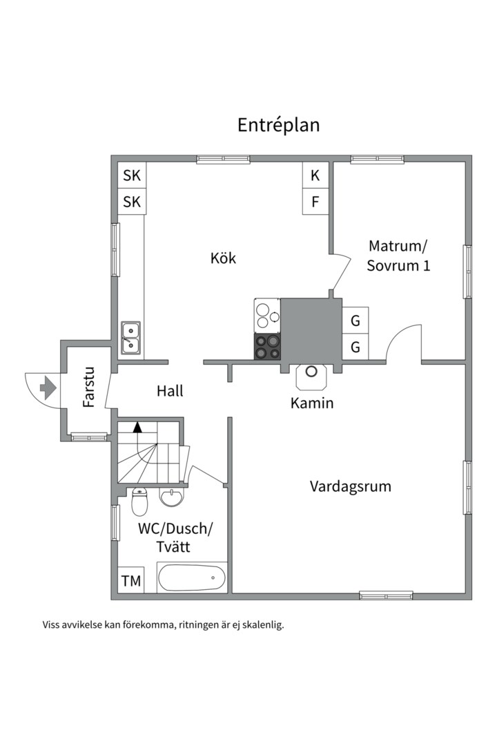 Planlösning från Orvenbo 153, Till salu i Heby, Heby