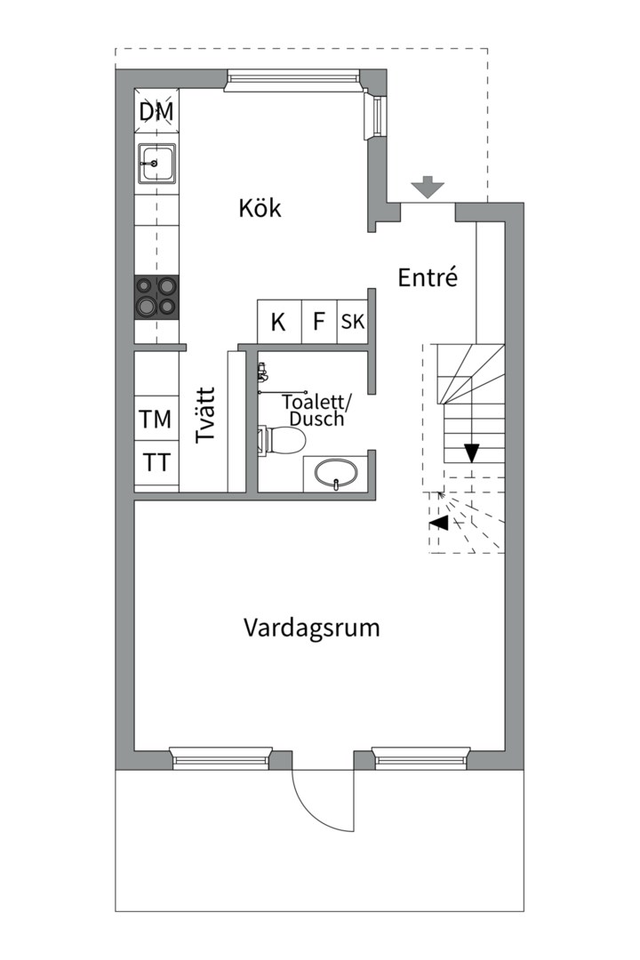 Planlösning från Vitmossevägen 37, Såld i Gustavsberg - Holmviksskogen, Värmdö