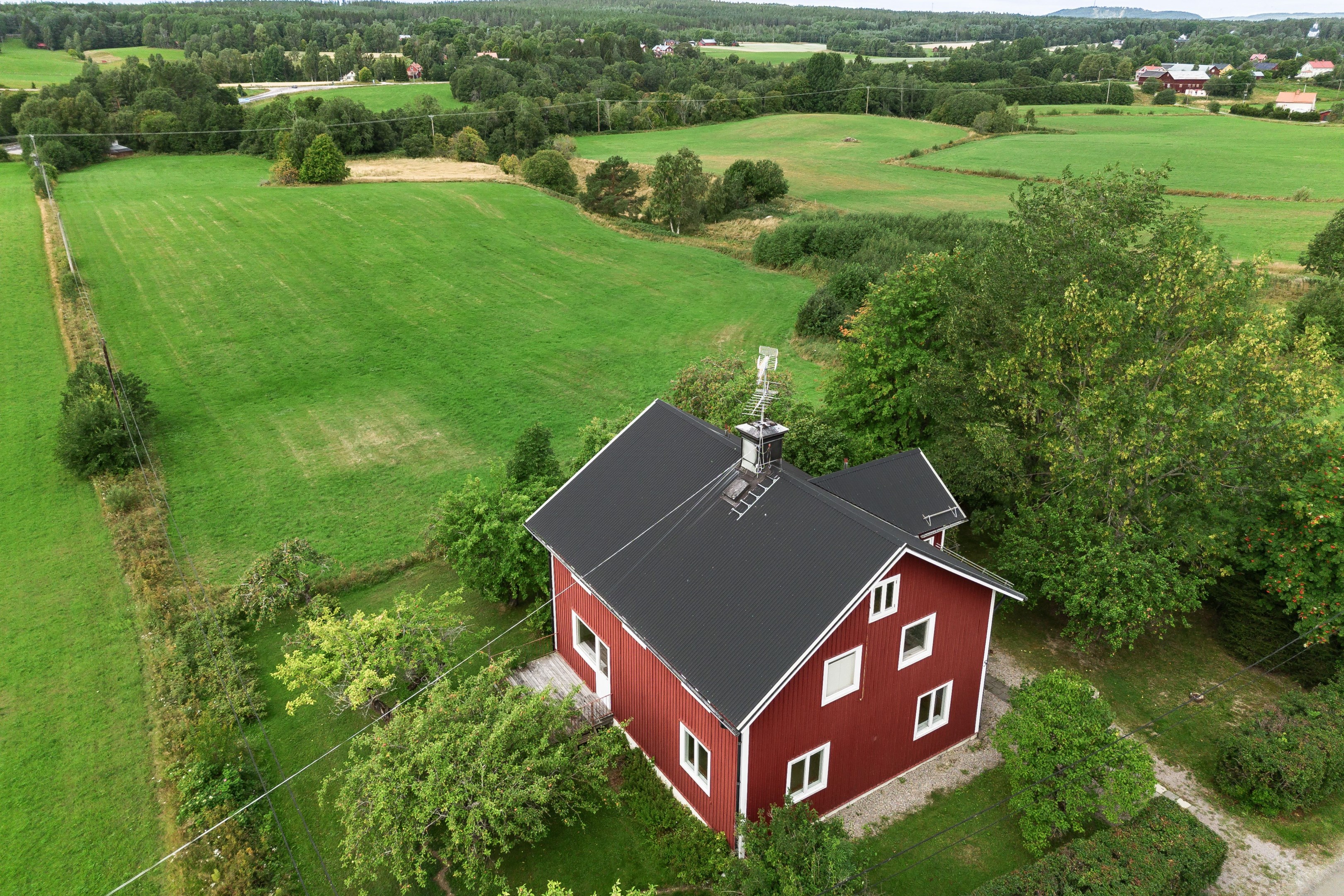 Flygbild över gården