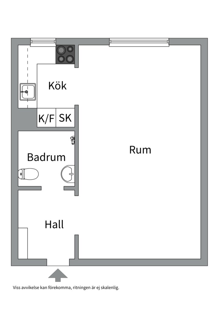 Planlösning från Edinsvägen 2, Såld i Ektorp, Nacka