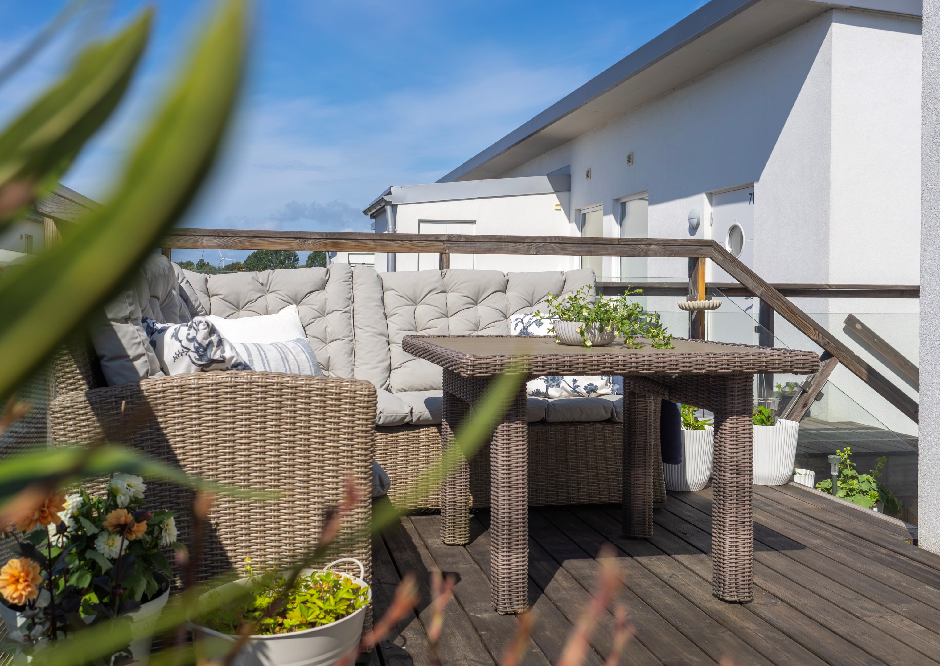 Plats för loungegrupp - perfekt soliga dagar