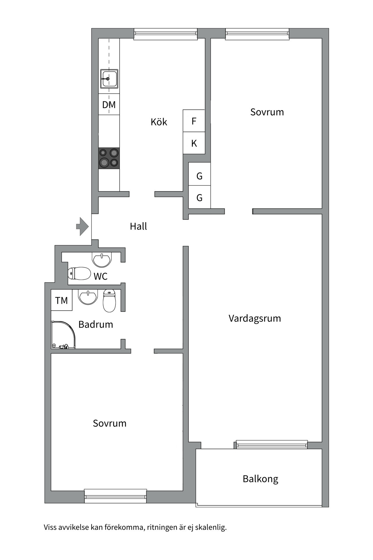 Bostadsbild från Kaserngatan 1, Såld i Viksäng, Västerås