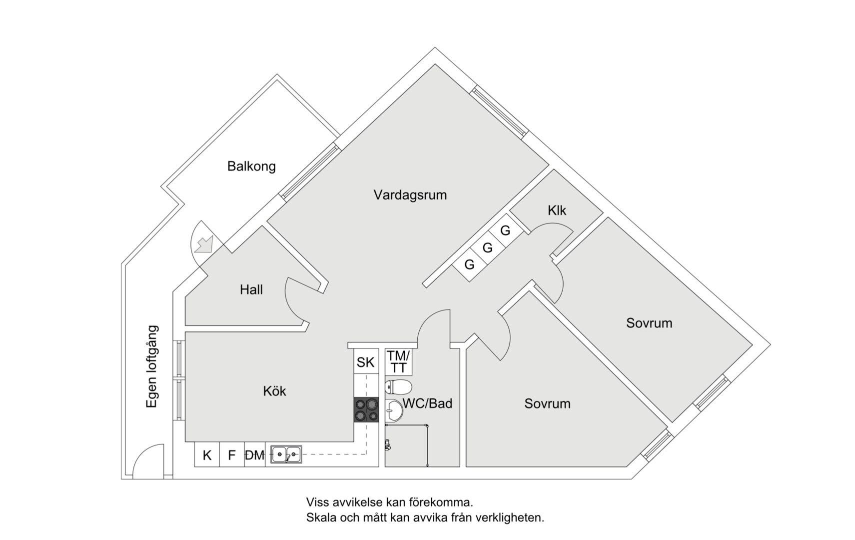 Planlösning från Skogalundsklippan 26, Till salu i Skogalund, Nacka