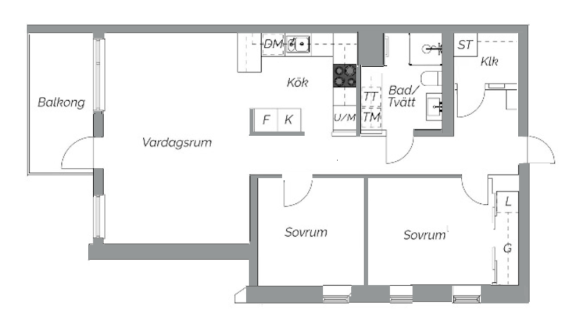 Planlösning från Siloplatsen 6, Till salu i Kvarnholmen, Nacka
