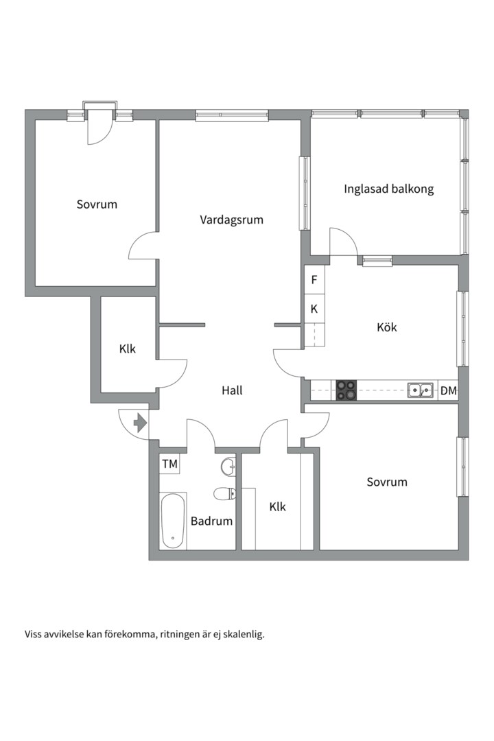 Planlösning från Bergmossevägen 6, 4 vån, Såld i Gustavsberg - Holmviksskogen, Värmdö