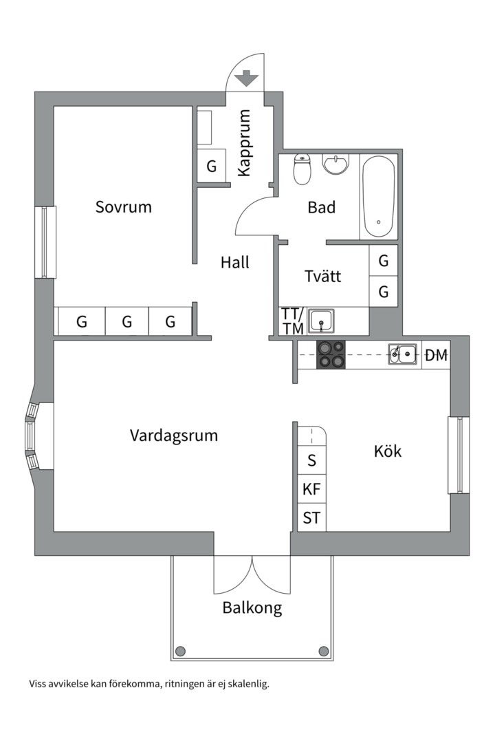 Planlösning från Torshavnsgatan 14, Kommande i Ekeby, Uppsala