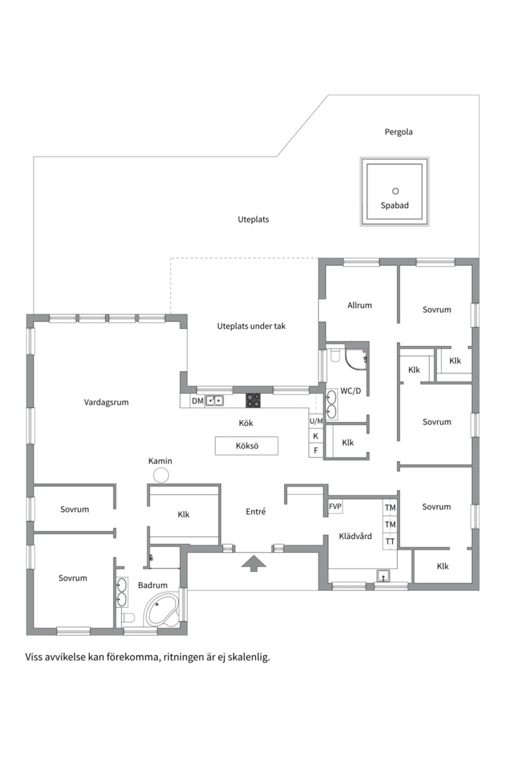 Planlösning från Origovägen 7, Kommande i Västra Skälby, Västerås