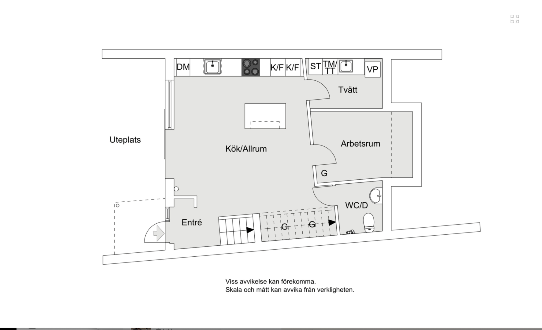 Planlösning från Stubbsundsvägen 1C, Kommande i Storängen, Nacka