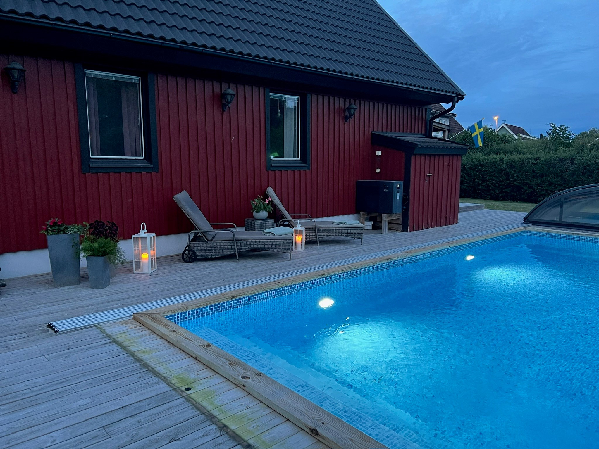 Privat skymningsbild