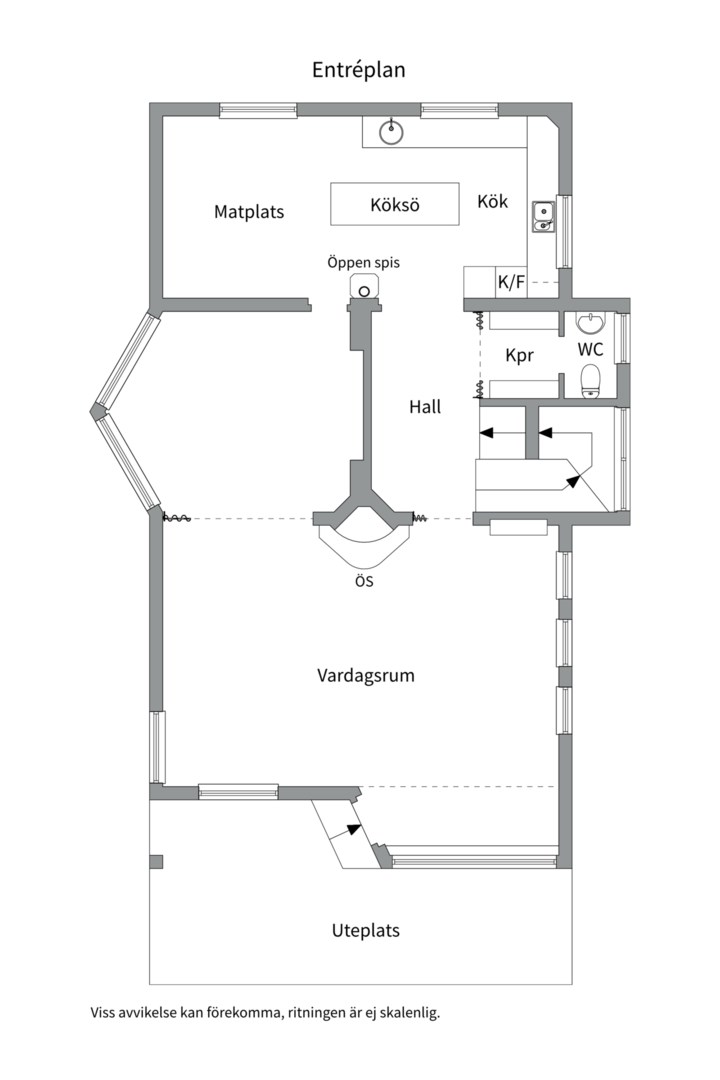 Planlösning från Bergvägen 4, Till salu i Saltsjö-Duvnäs, Nacka