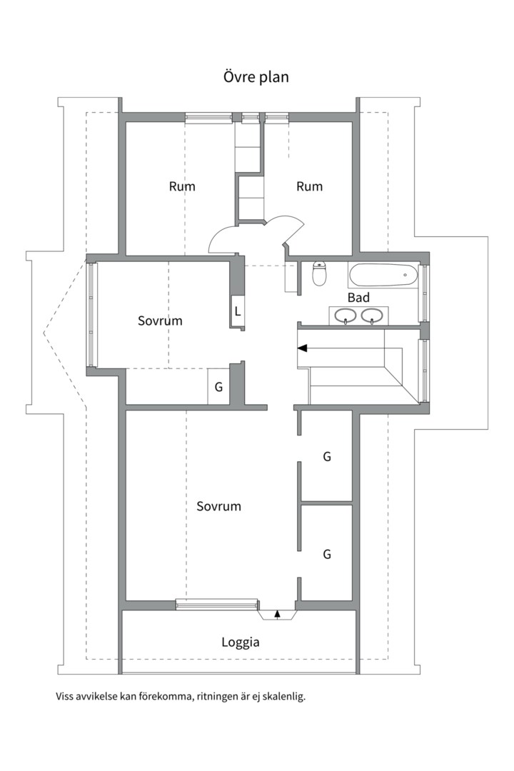 Planlösning från Bergvägen 4, Till salu i Saltsjö-Duvnäs, Nacka