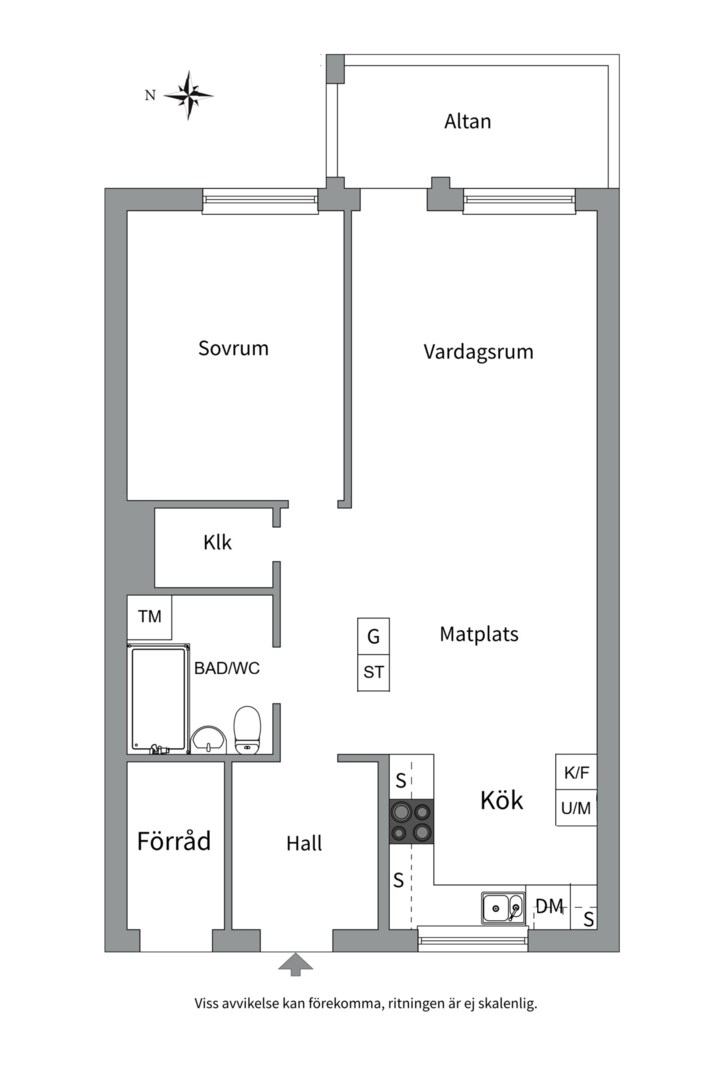 Planlösning från Lings väg 53, Till salu i Ling, Uppsala