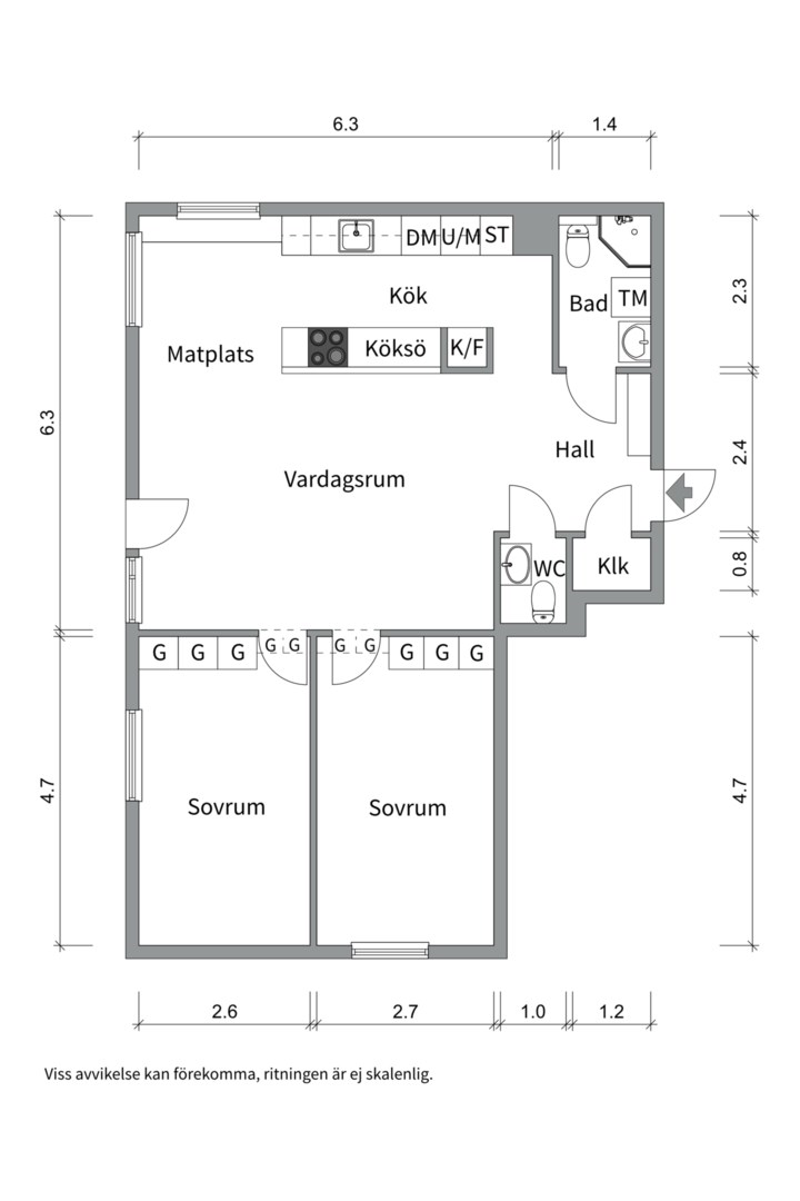 Planlösning från Upplandsgatan 32, 1 tr, Såld i Vasastan, Stockholm