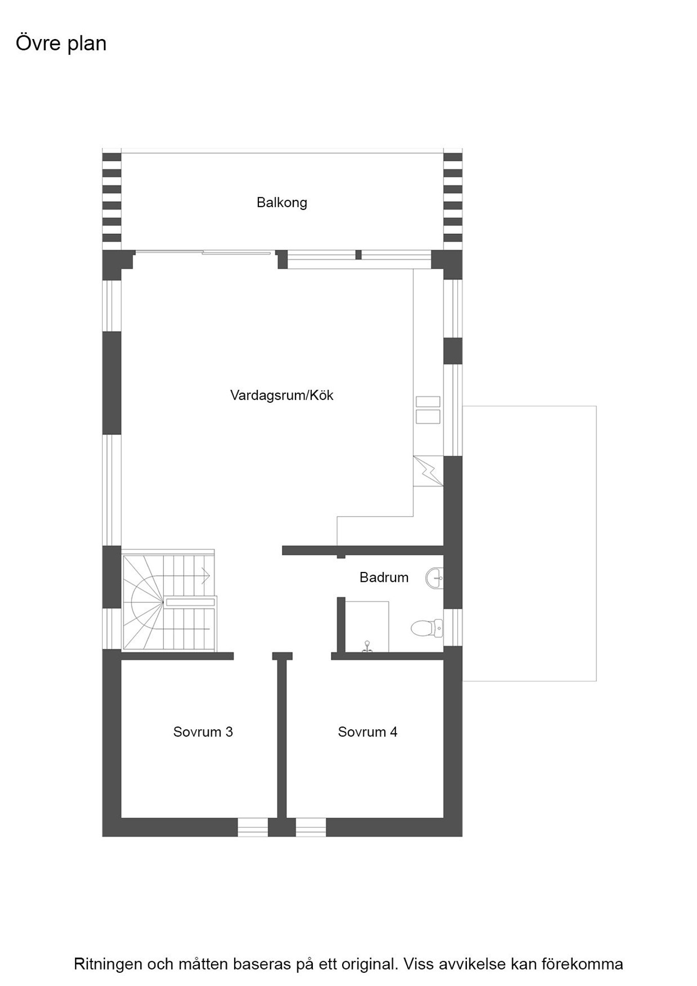Planritning övre plan